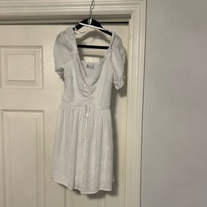 Hollister White Eyelet Casual Dress